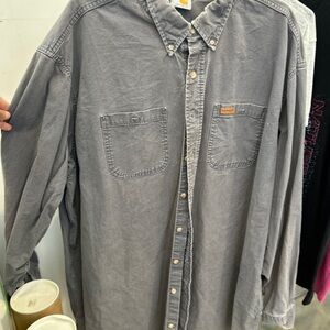 Carhartt Men's Gray Button-Up Shirt